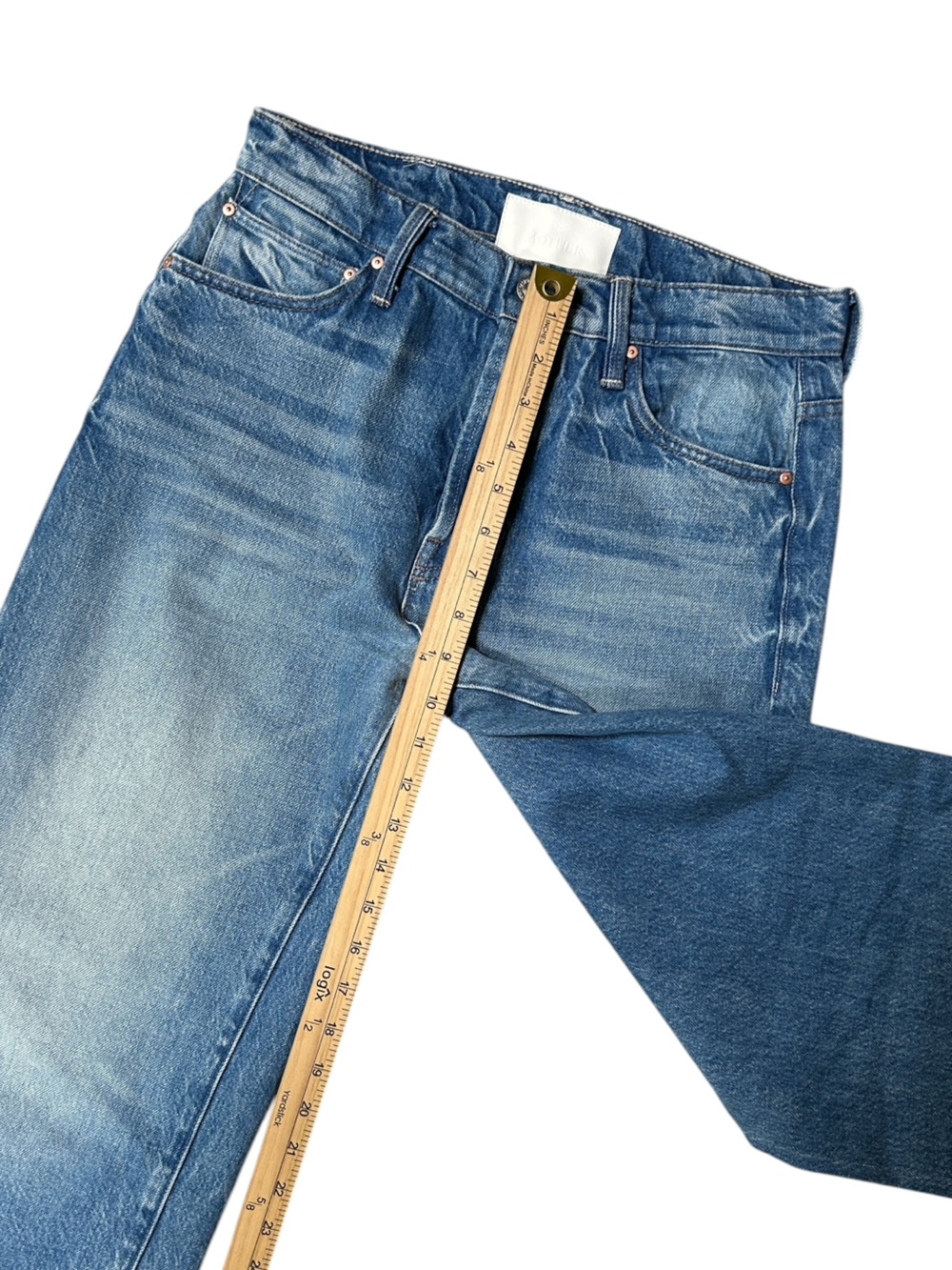 MOTHER Superior The Dodger Sneak Jeans Wipeout Medium Wash Size 25 - Picture 7 of 12